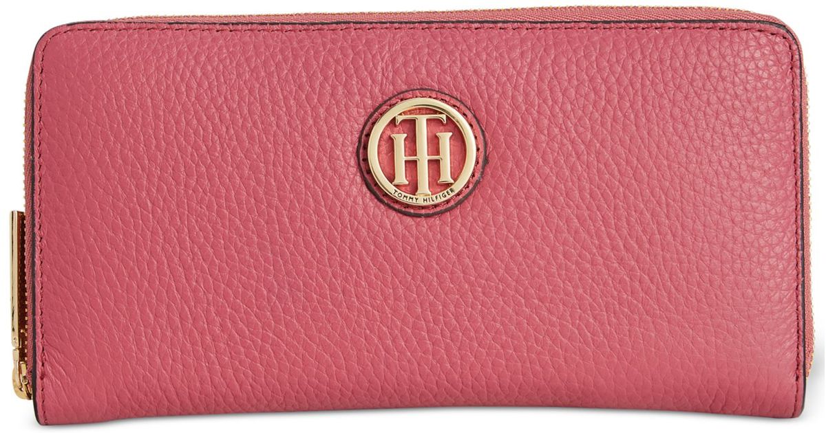 tommy hilfiger pink wallet