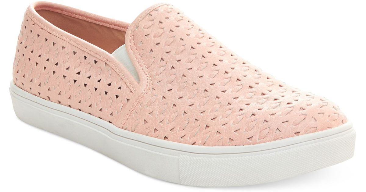 steve madden pink slip on sneakers