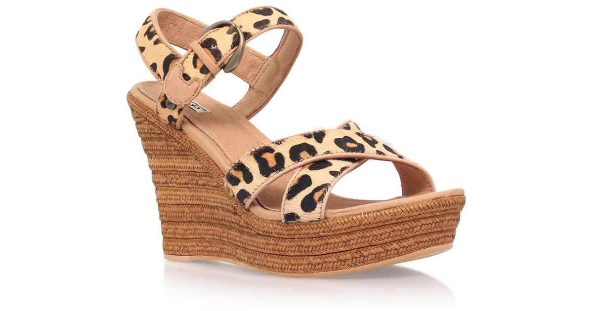leopard print wedges