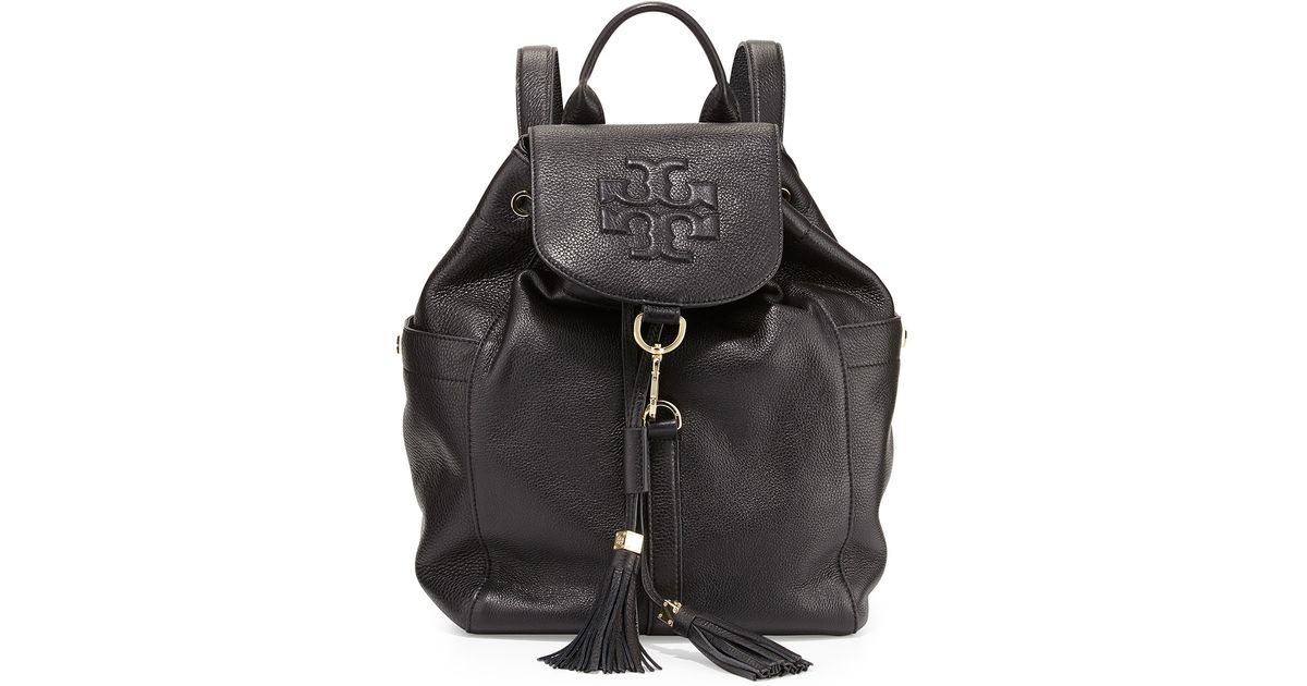 tory burch leather backpack