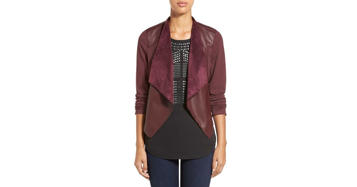 Lyst Kut From The Kloth Lincoln Faux Leather D Front Jacket Lyst Kut From The Kloth Lincoln Faux Leather D Front Jacket In Red