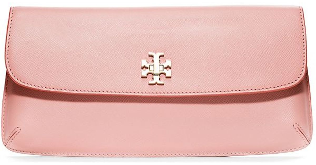 tory burch pink clutch