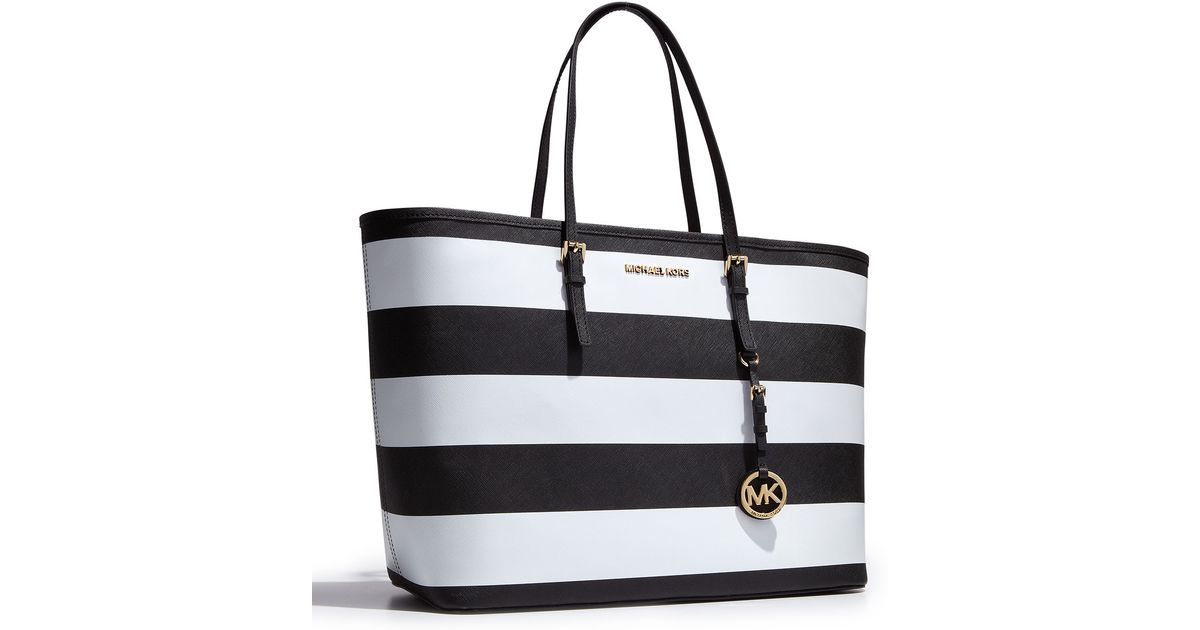 michael kors striped tote