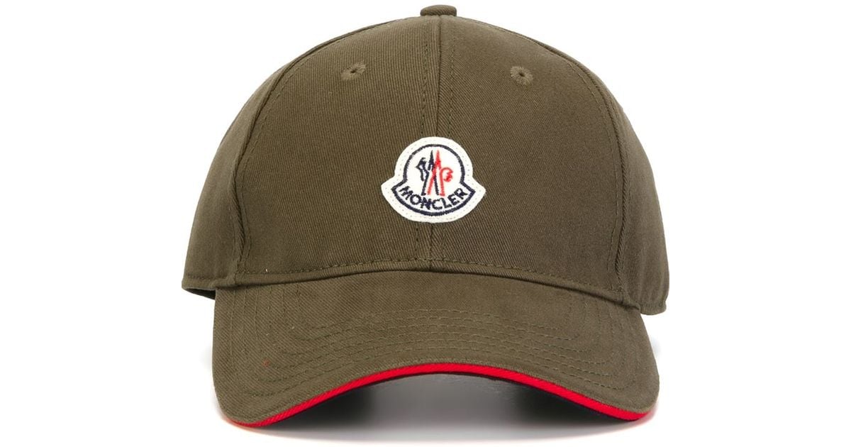 Moncler Cotton Classic Baseball Cap in Green (Natural) for Men - Lyst