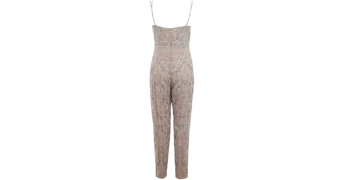miss selfridge embellished jumpsuit