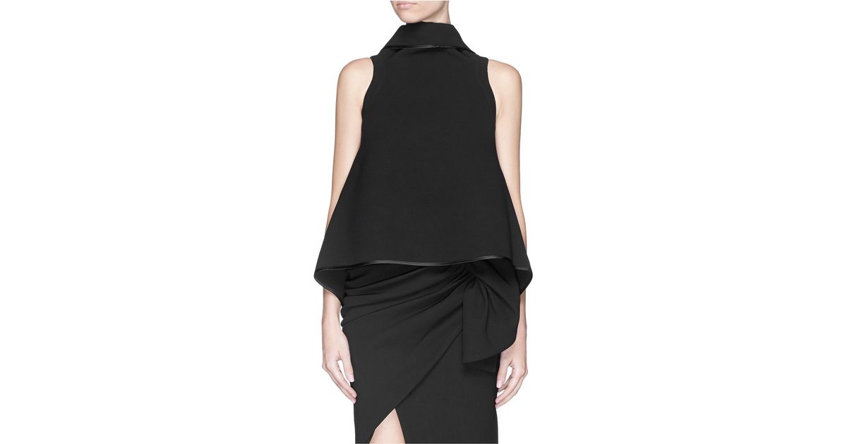 Maticevski Synthetic Entrancing Elastic Band Backless Drape Top