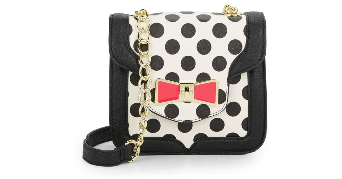 betsey johnson polka dot purse