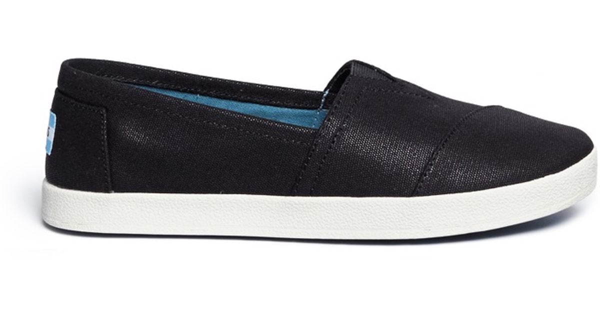 TOMS 'avalon' Coated Canvas Slip-ons in 