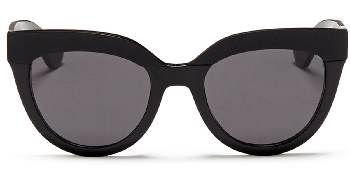 Dior 'soft 1' Matte Brow Bar Acetate Cat Eye Sunglasses in Black Lyst