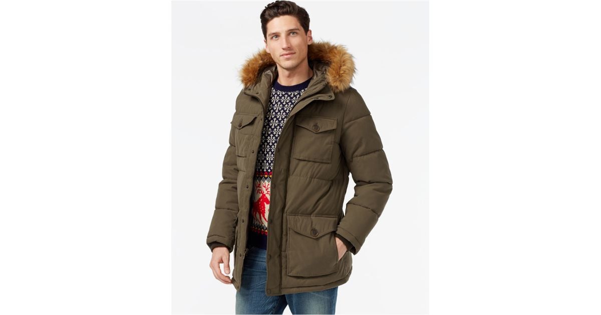 tommy hilfiger long snorkel coat
