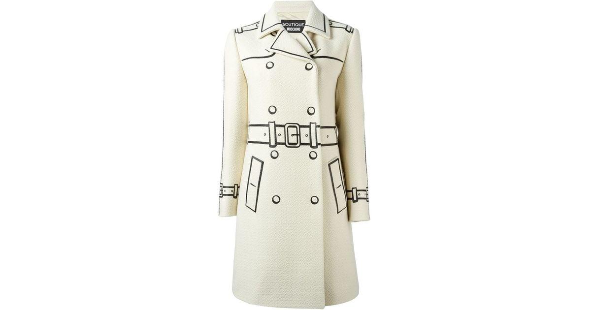 Moschino trench best sale coat