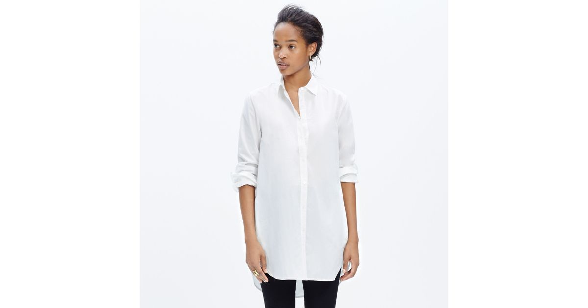Madewell Button-down Tunic Shirt With 