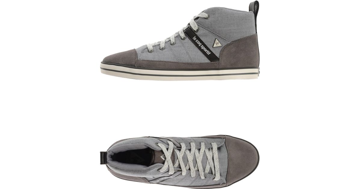 Le Coq Sportif Leather High-tops & Trainers in Grey (Grey) for Men | Lyst  Australia