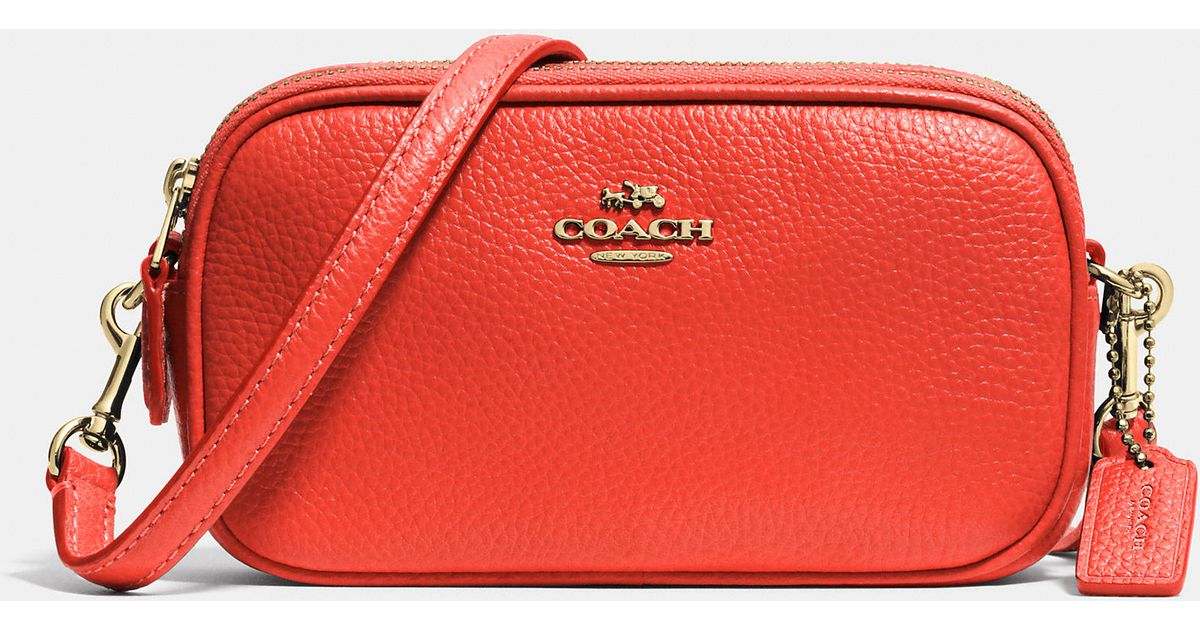coach red crossbody