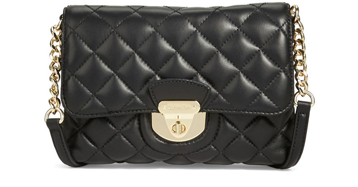 Lyst Calvin Klein Quilted Crossbody Bag In Black