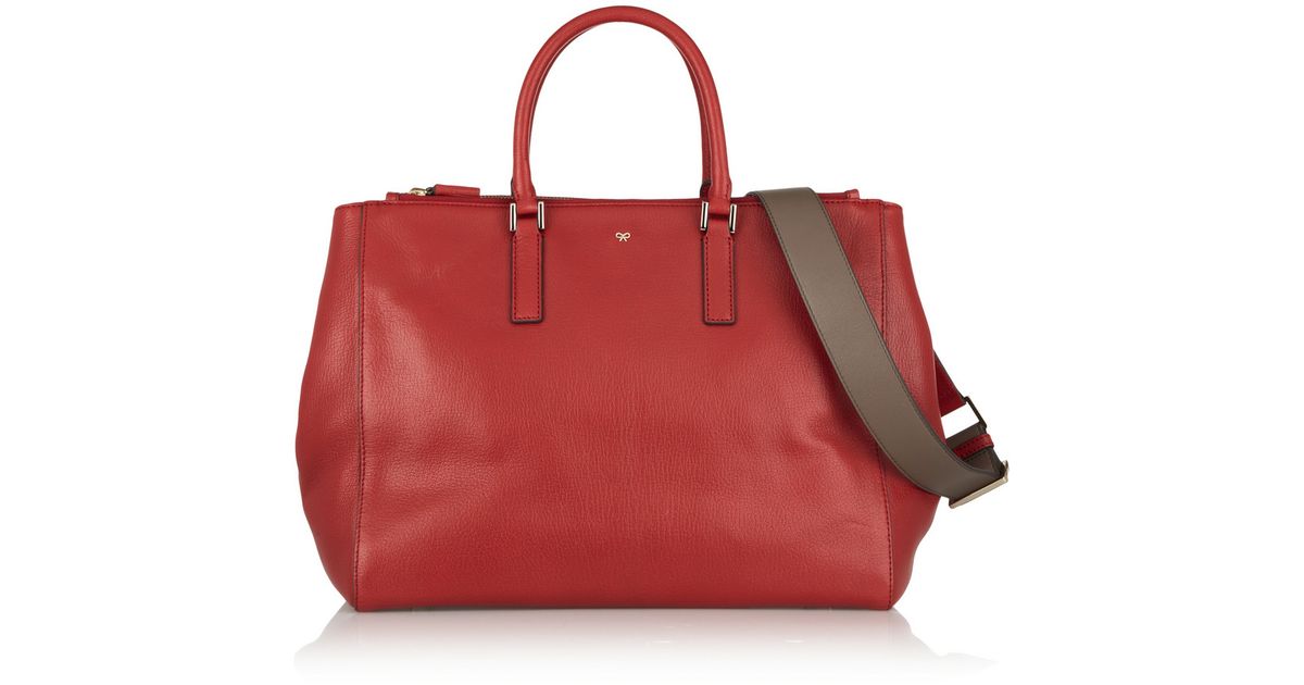 Anya Hindmarch Ebury Leather Tote in Red Lyst