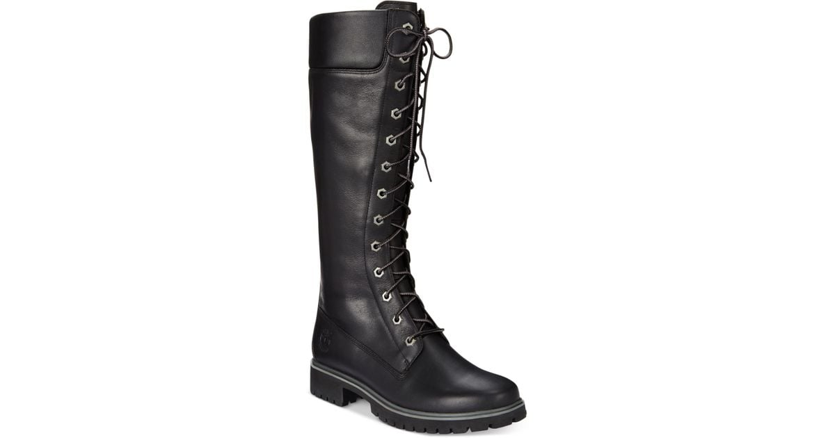 Premium Lace-up Boots in Black 