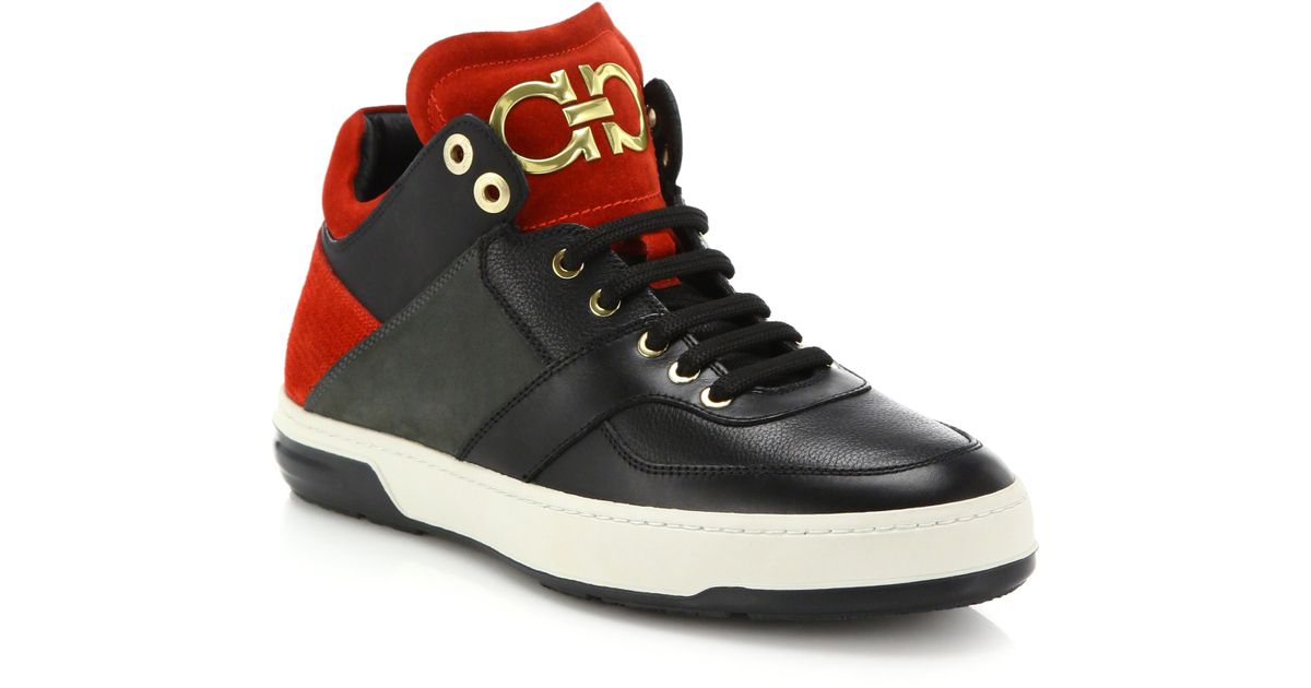ferragamo high top sneakers