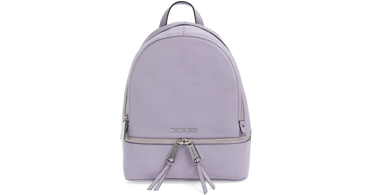 Rhea Zip' Leather Backpack 