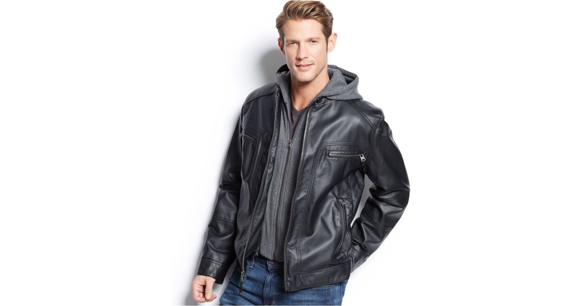 Calvin Klein Leather Jacket With Hood Flash Sales, UP TO 54% OFF 
