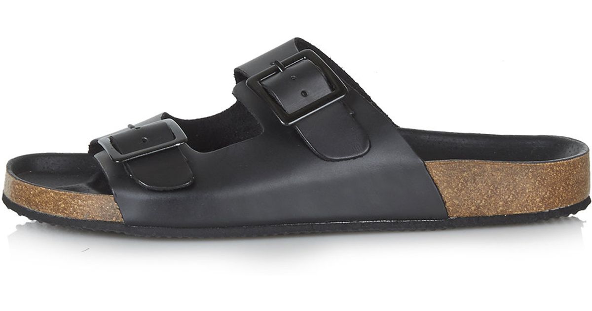 TOPSHOP Womens Fancie Double Buckle Sandals - Black - Lyst