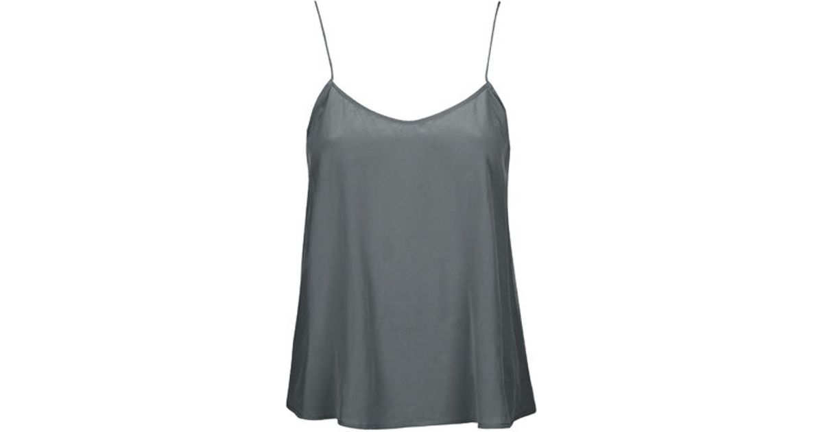 grey silk cami