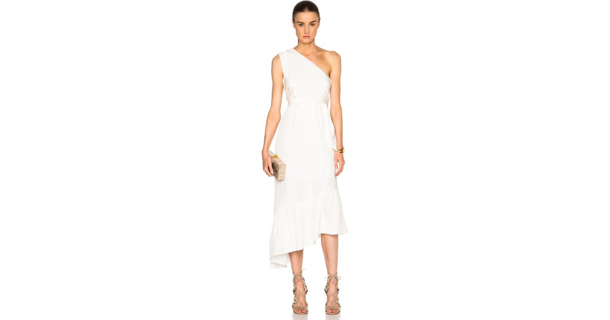 tibi one shoulder dress