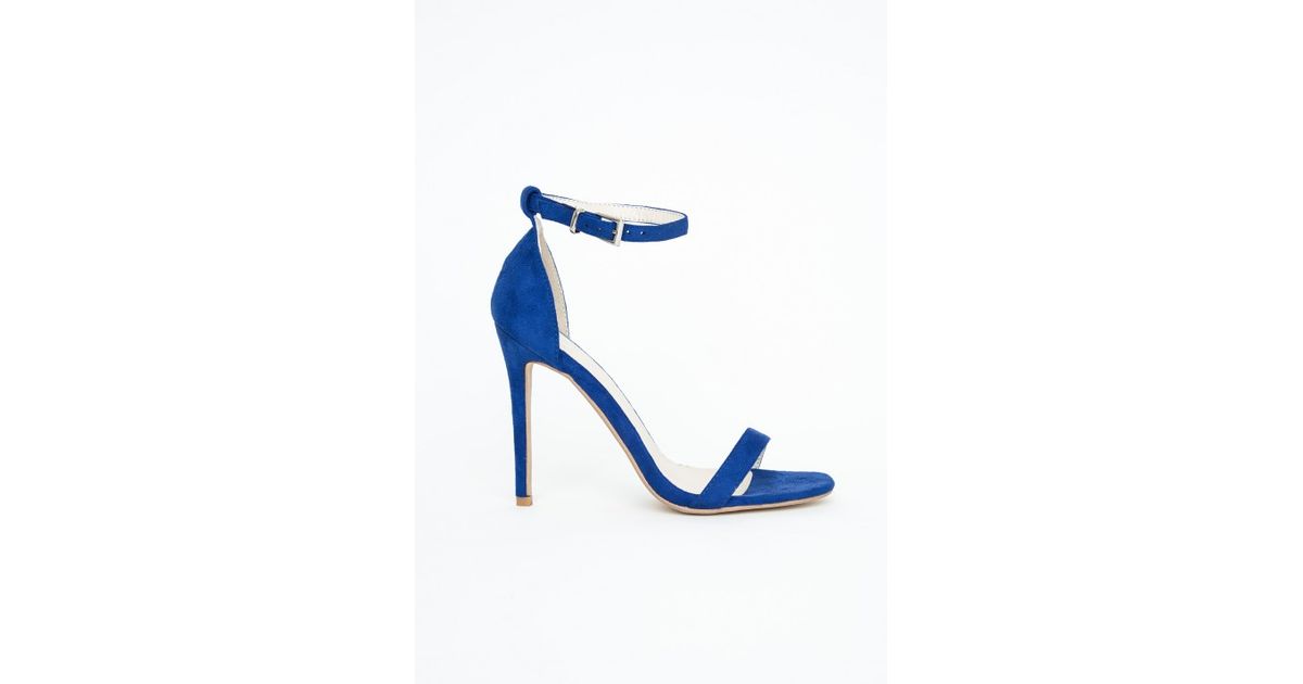 cobalt blue heeled sandals