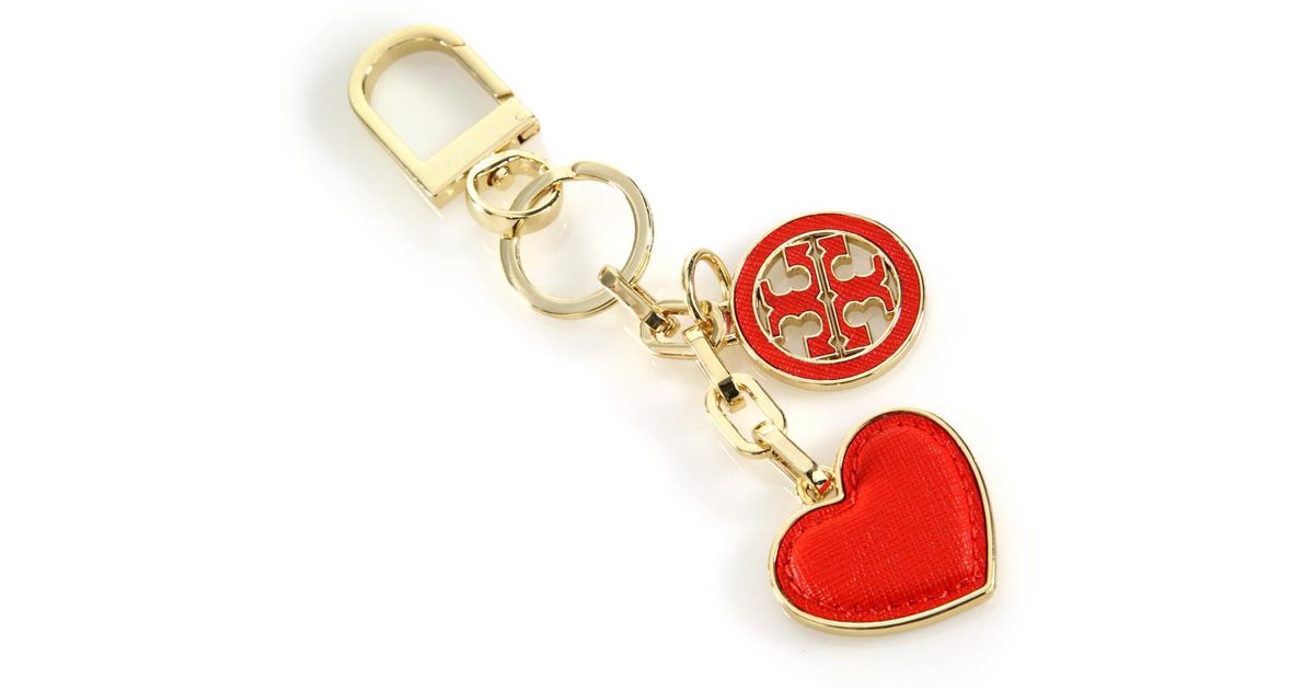 tory burch heart keychain