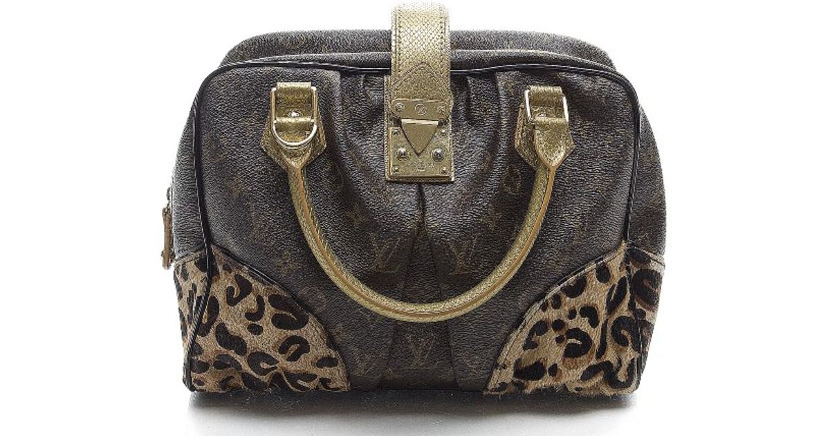 Lyst - Louis Vuitton Preowned Limited Edition Stephen Sprouse Leopard Adele Bag in Black