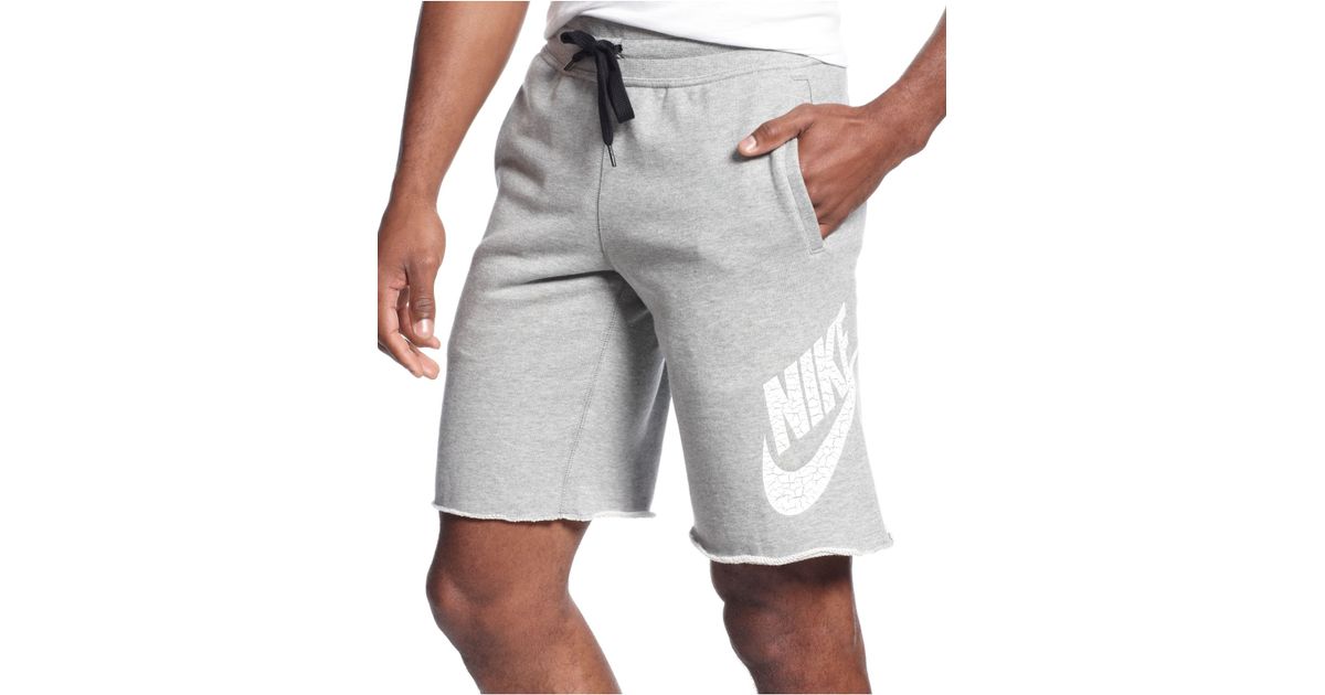 men gray nike shorts