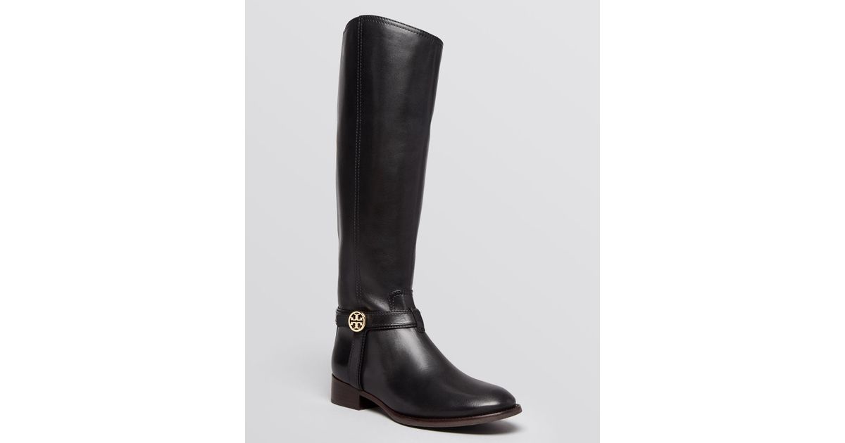 tory burch black tall boots