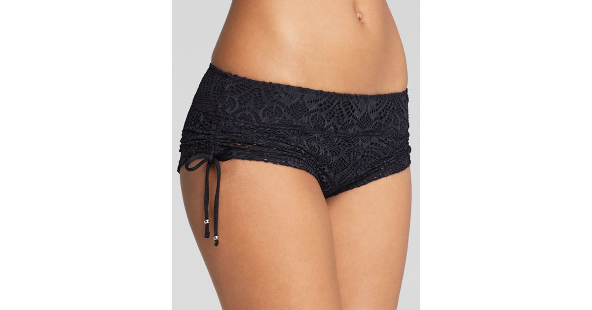 black boyshort bikini bottoms