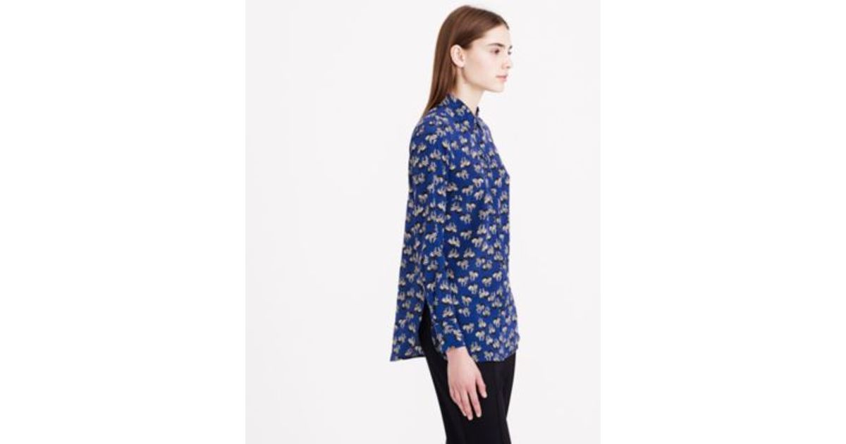 J.Crew Classic Silk Blouse In Zebra 
