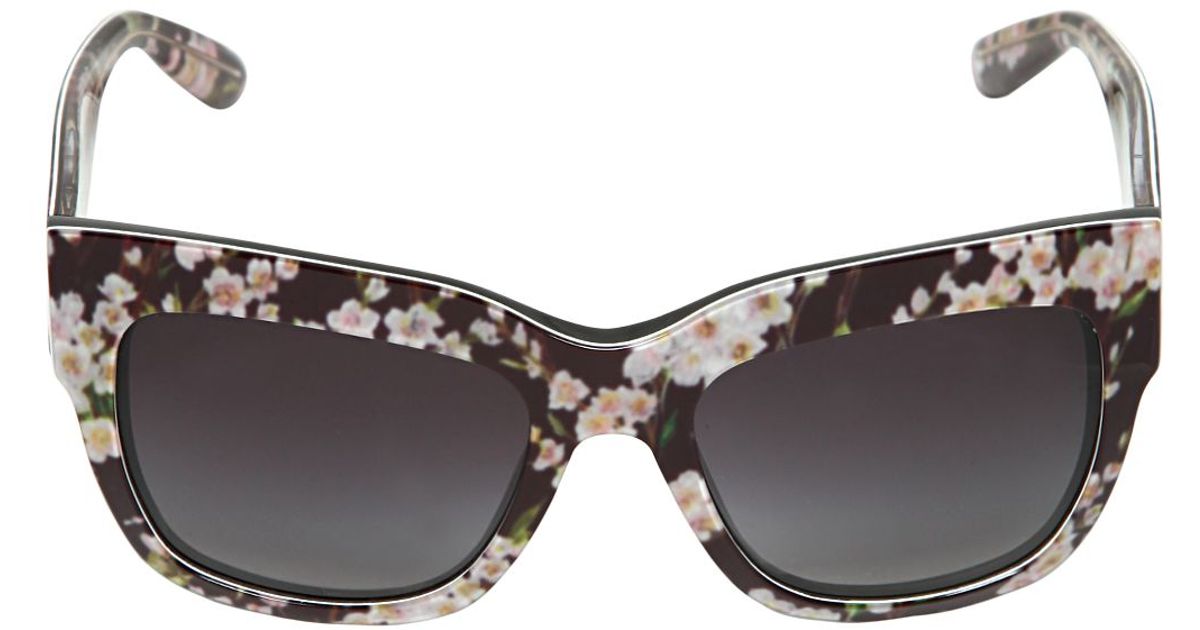 Dolce & gabbana Flower Printed Squared Sunglasses in Multicolor for Men ...