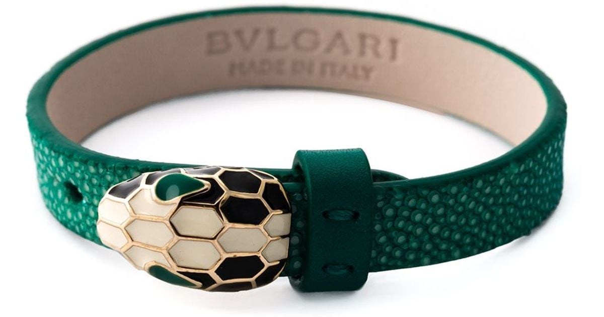 bulgari snake bracelet green