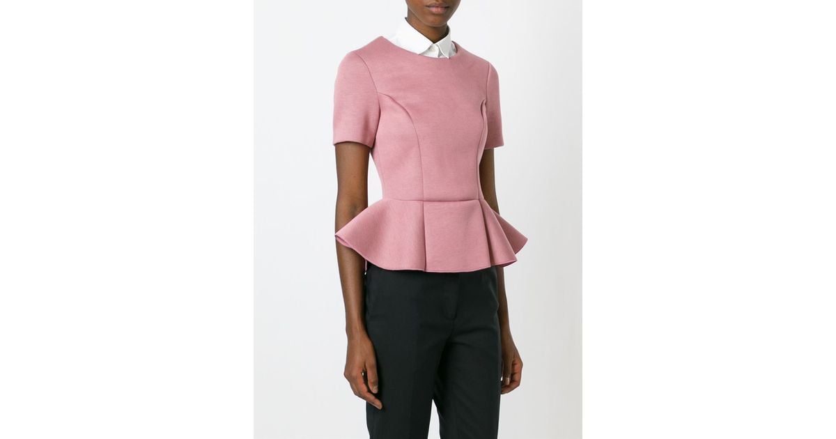 structured peplum top