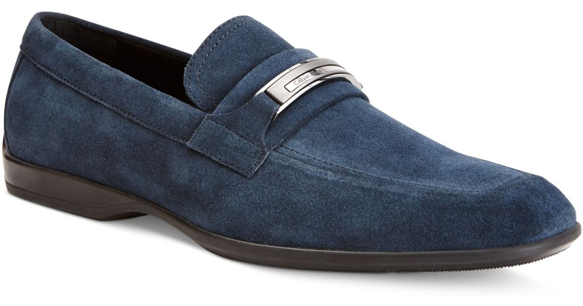 les Structureel Hoorzitting Calvin Klein Blue Suede Loafers Hotsell - www.scavoneins.com 1693023188