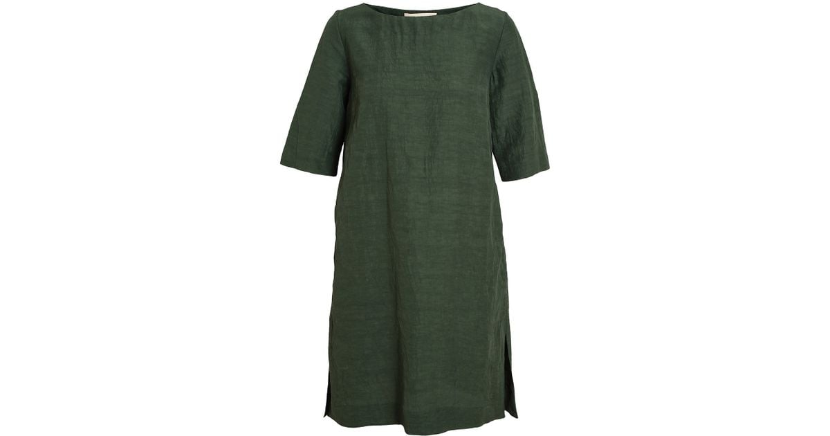 Lyst - Marni Cracked Linen A-Line Dress in Green