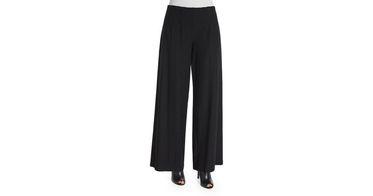 eileen fisher wide leg crepe pants