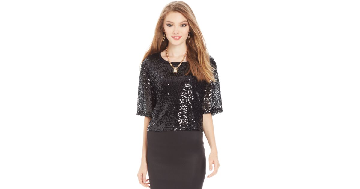 sequin tops for juniors