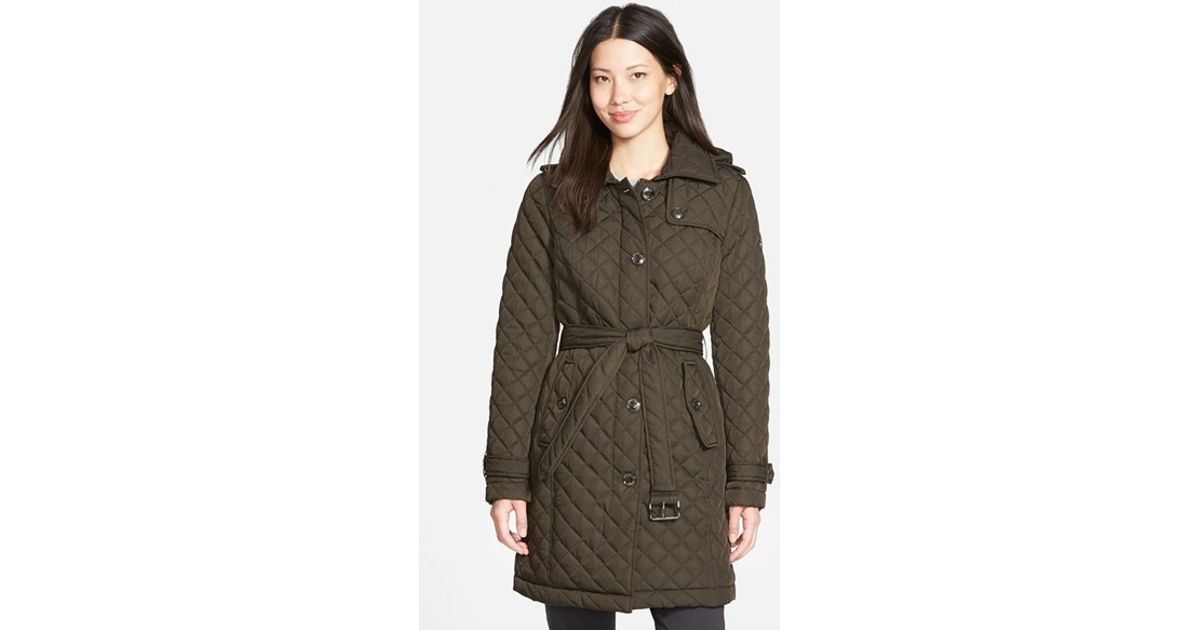 michael kors dark moss coat