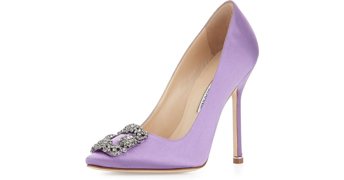 manolo blahnik purple shoes