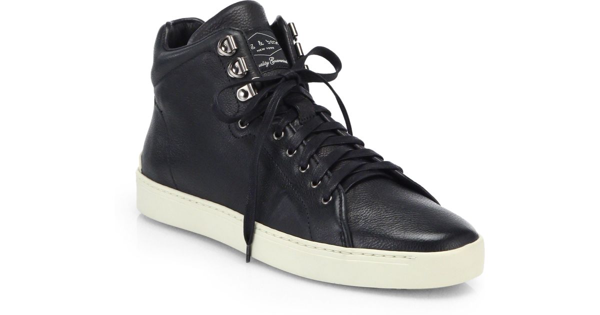 Rag and bone kent high top sneakers black Clearance