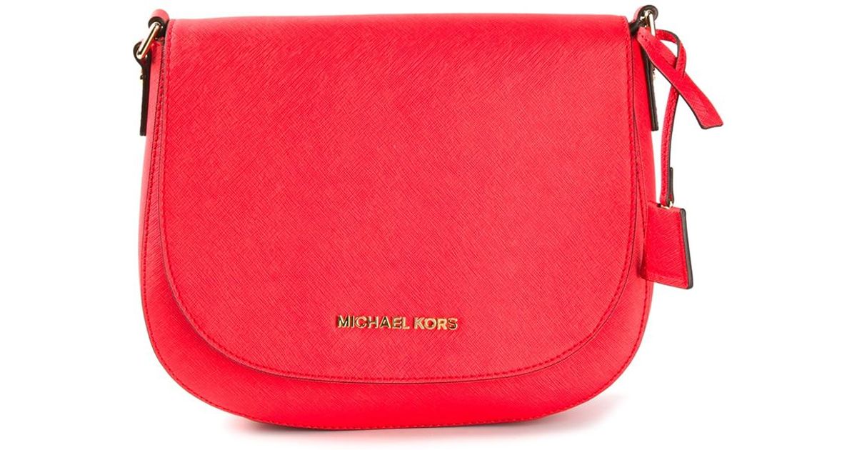 MICHAEL Michael Kors Large 'Hamilton' Messenger Bag in Red Lyst