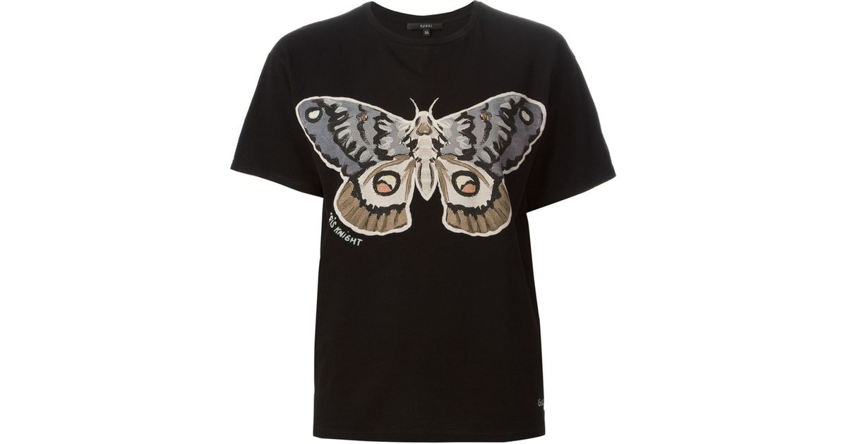 Gucci Butterfly T-Shirt in Black | Lyst