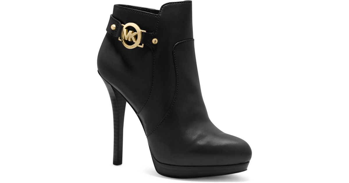 michael kors black high heel boots