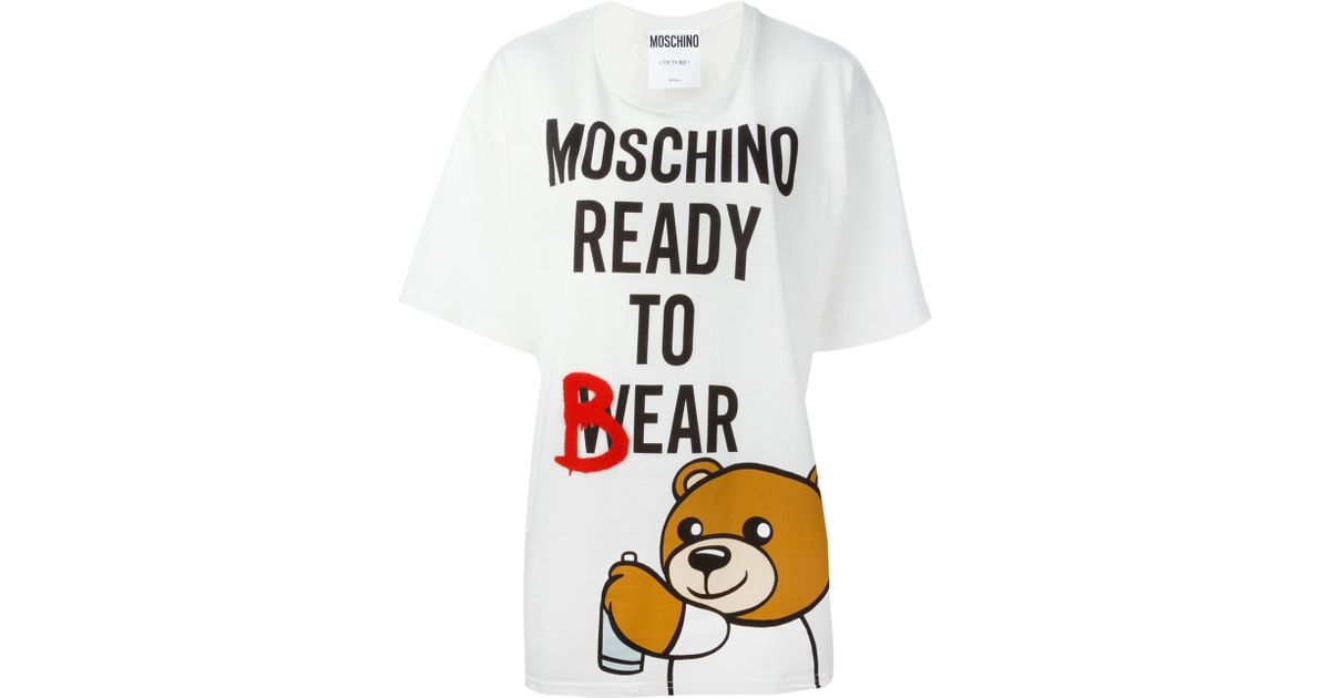 Moschino Ready To Bear T.shirt in White 