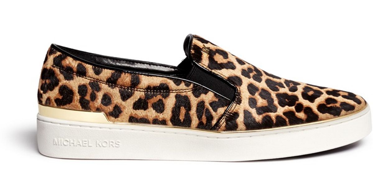 cheetah slip on loafers