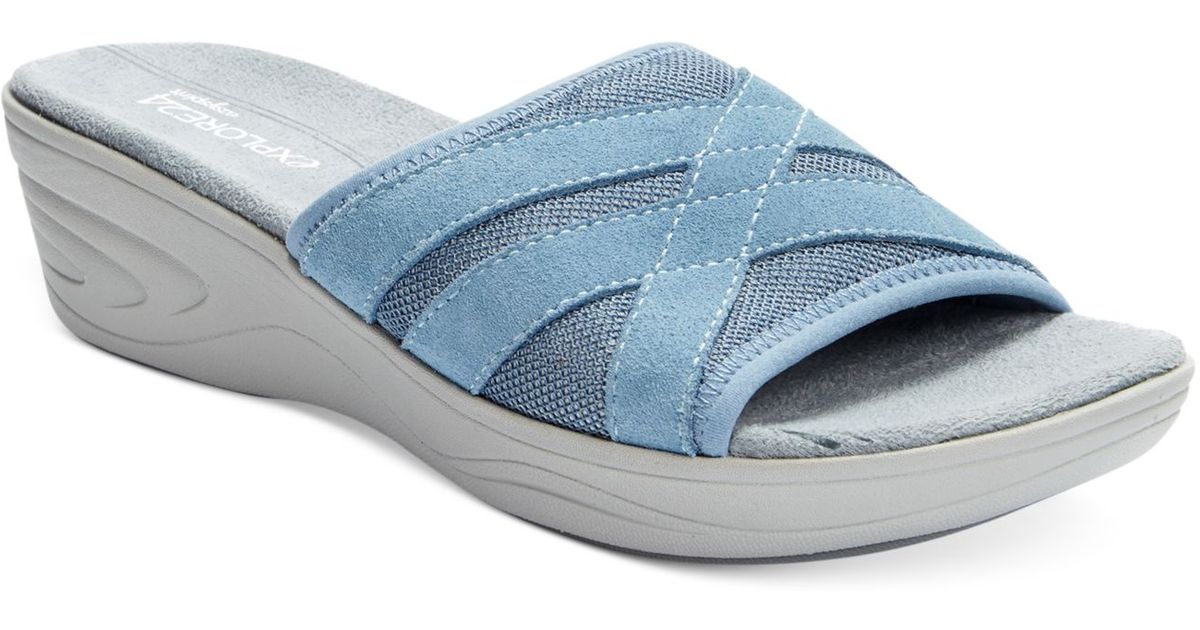 Easy Spirit Mariner Platform Wedge Sandals in Blue Lyst